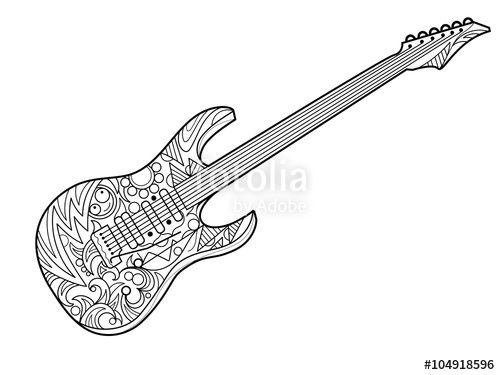 Electric Guitars Coloring Pages