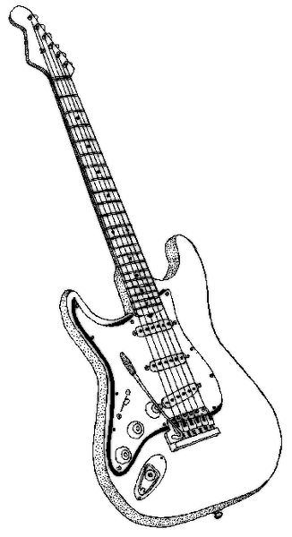 Coloring Pages Of Guitars
