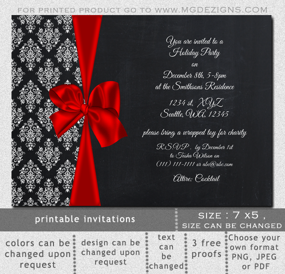 Elegant Office Party Invitation Templates