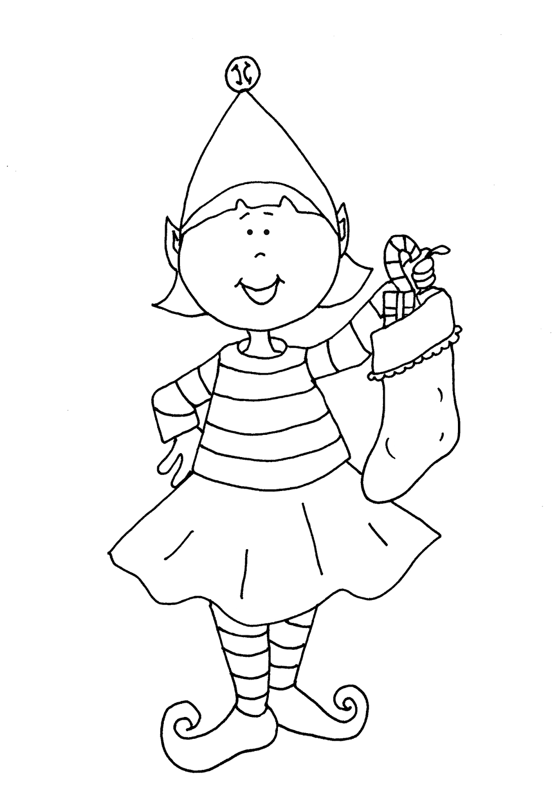 Elf On The Shelf Printable Coloring Pages Coloring Home