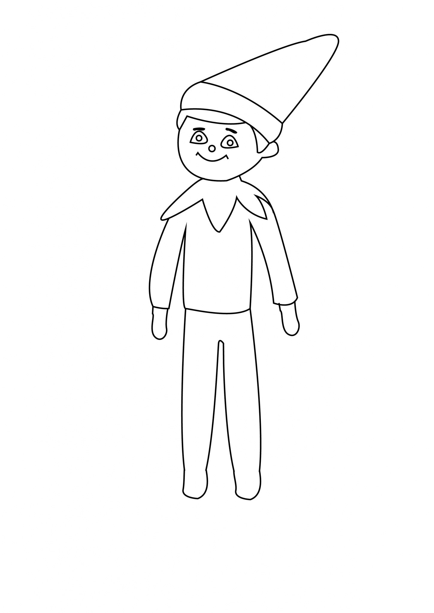 free elf on the shelf printable coloring pages