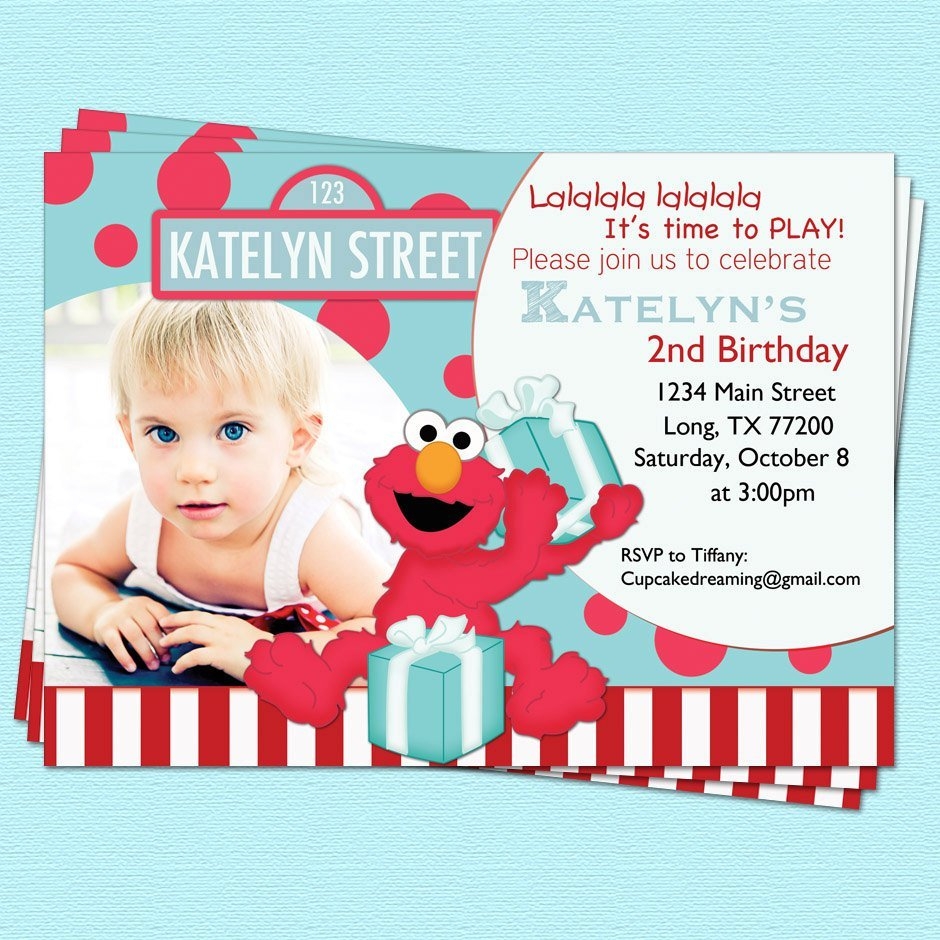 Elmo Birthday Invitations Printable Free