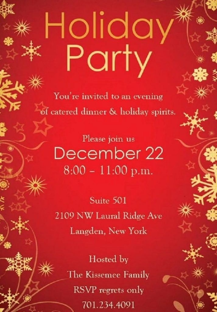 office party invite email template