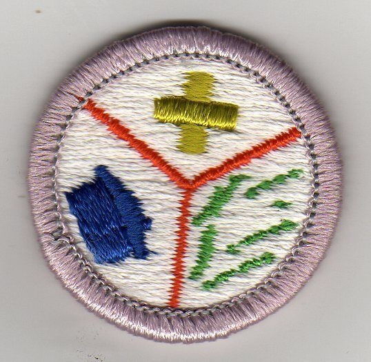 Emergency Preparedness Green Cross Merit Badge Type H Plastic 