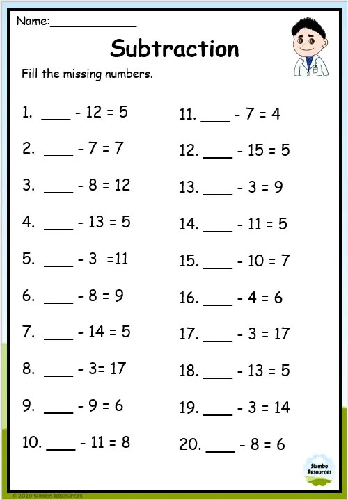 Engaging 2nd Grade Subtraction Worksheets Fun Learning Activities