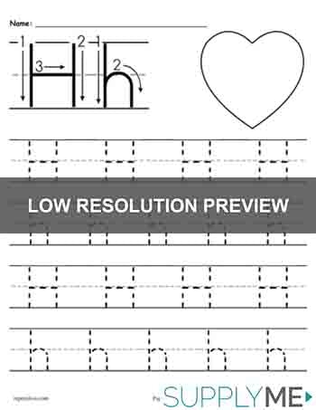 English Preschool Tracing Letter H Worksheet 8 Worksheets Library
