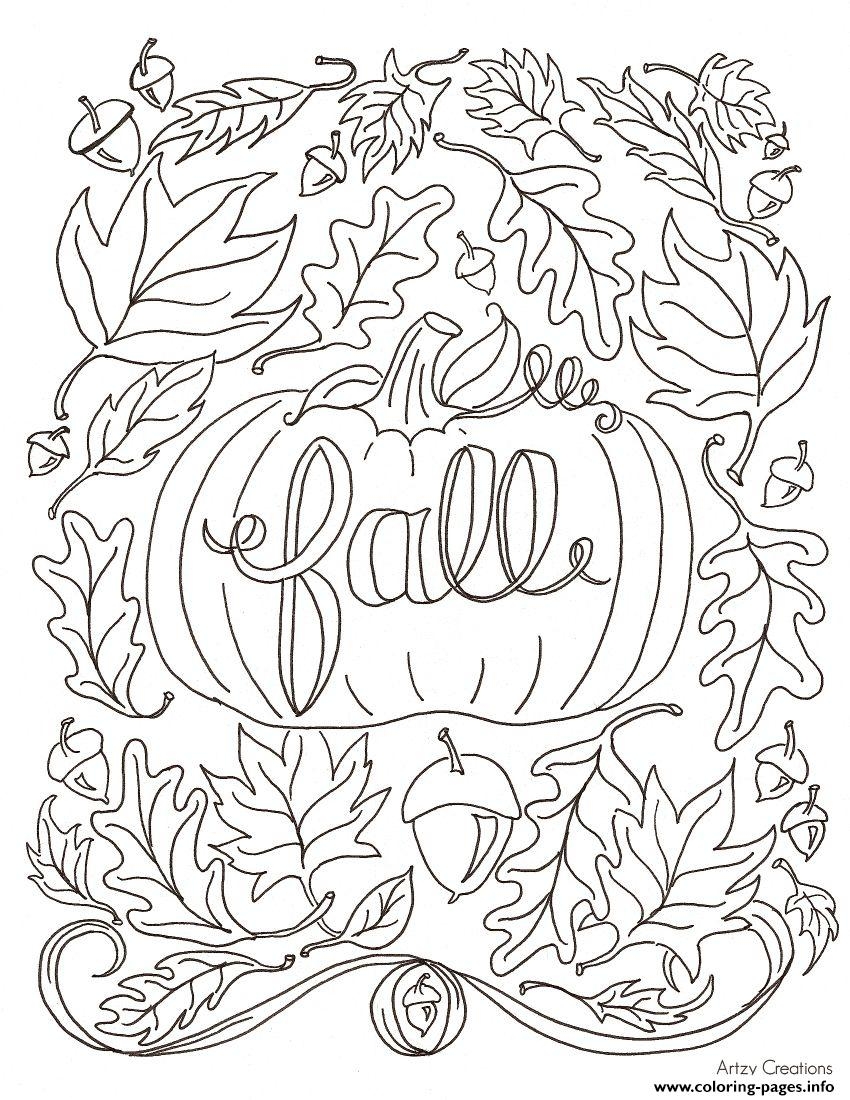 Autumn Coloring Pages Printable