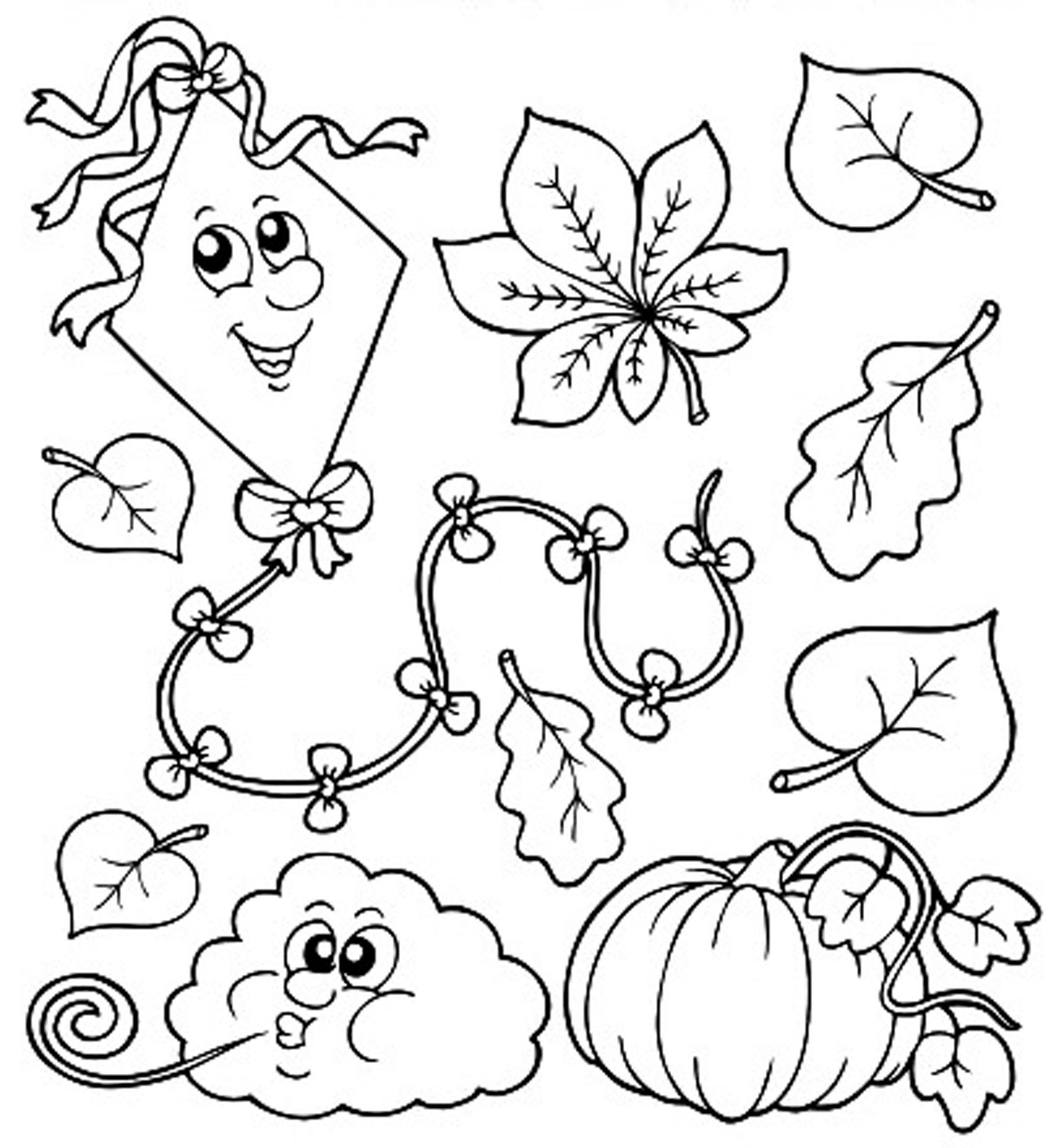 Autumn Color Pages Free Printable