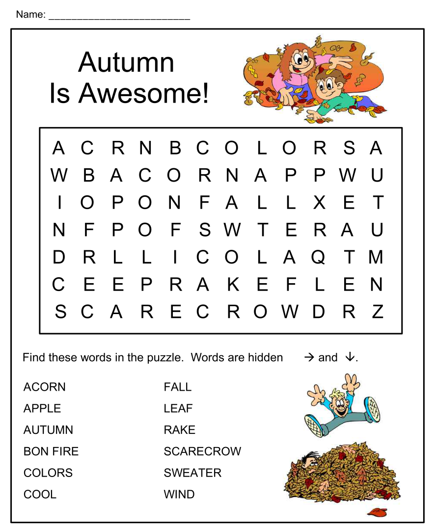 Fall Worksheets 10 Free PDF Printables Printablee