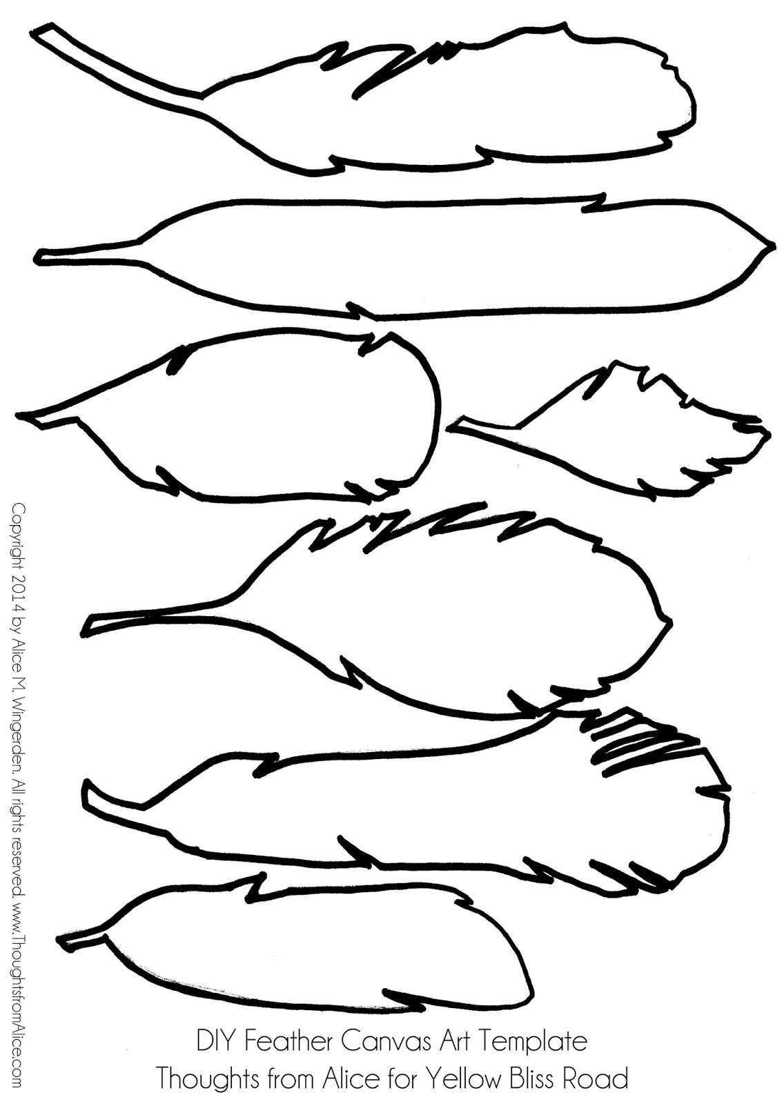 Feather Template Printable Free