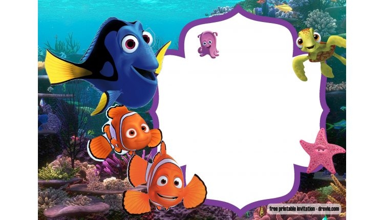 Finding Nemo Free Invitation Template FREE Invitation Templates Drevio