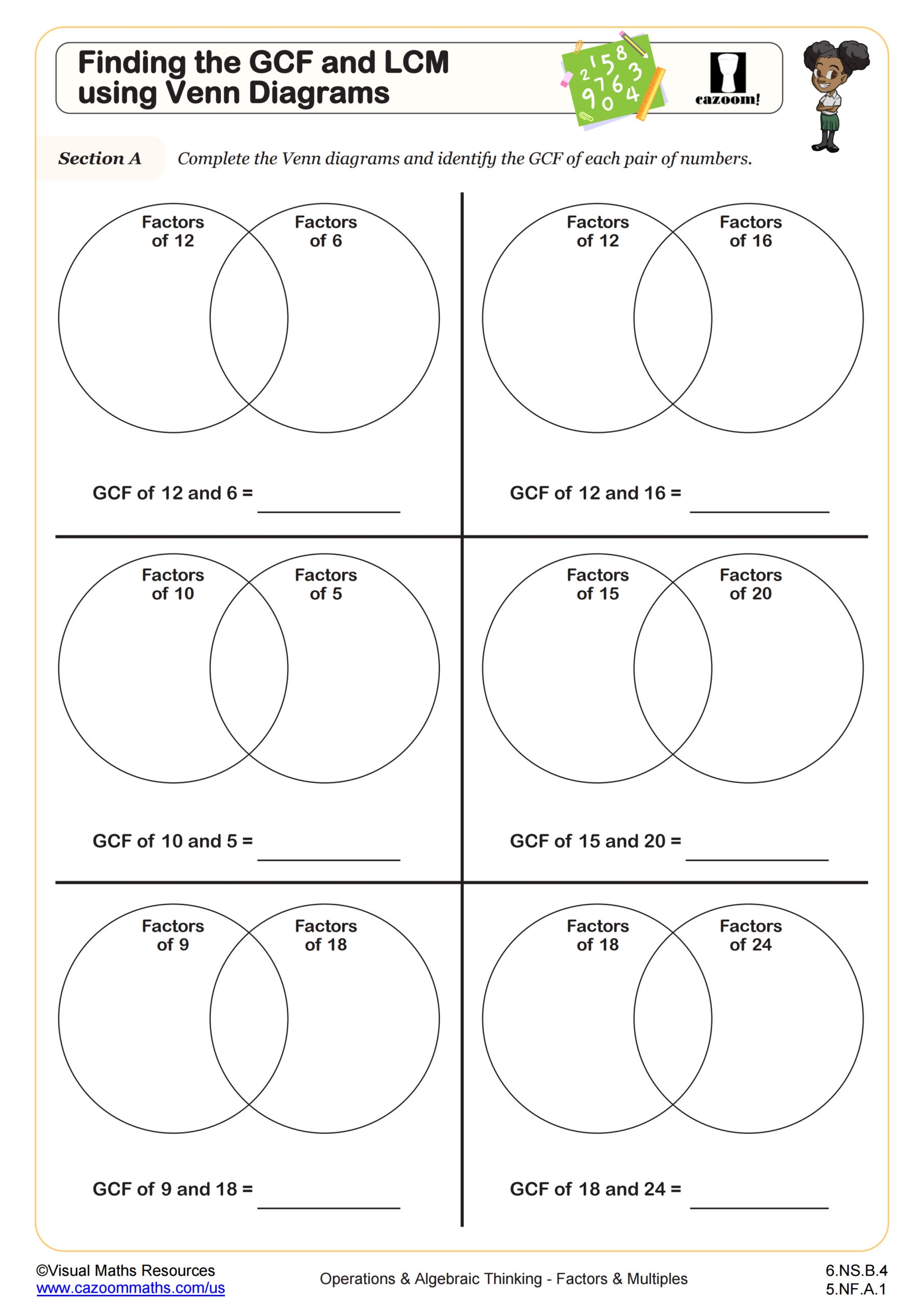 gcf worksheet pdf