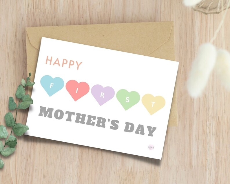 First Mothers Day Card Printable Mothers Day Card 1st Mothers Day 