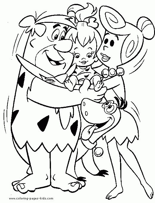 Flintstones Color Page Cartoon Color Pages Printable Cartoon 