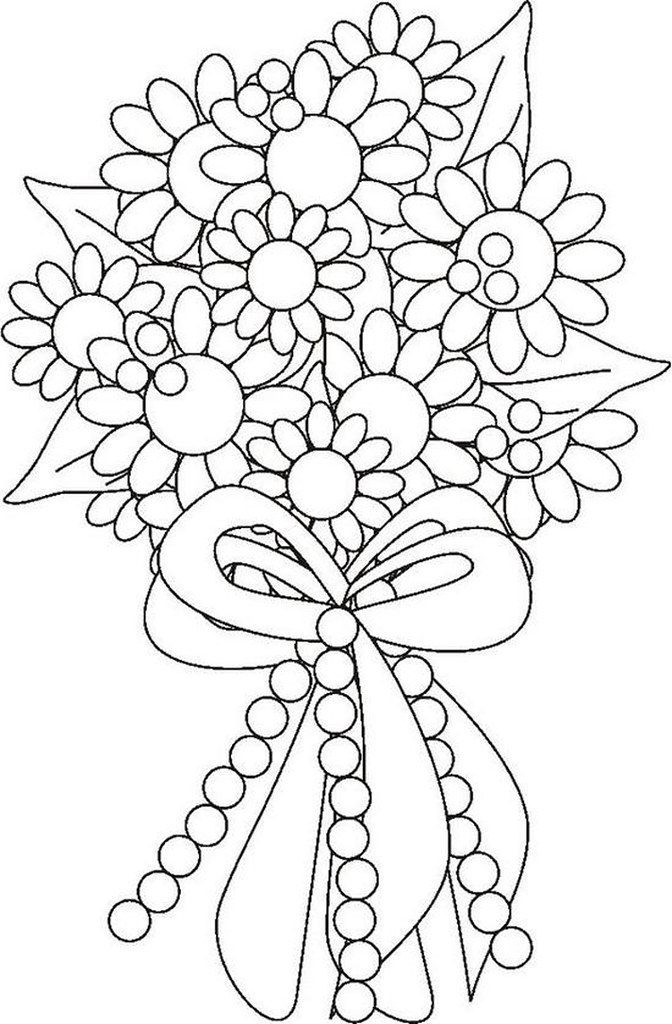 Flower Bouquet Coloring Pages Coloring Book 