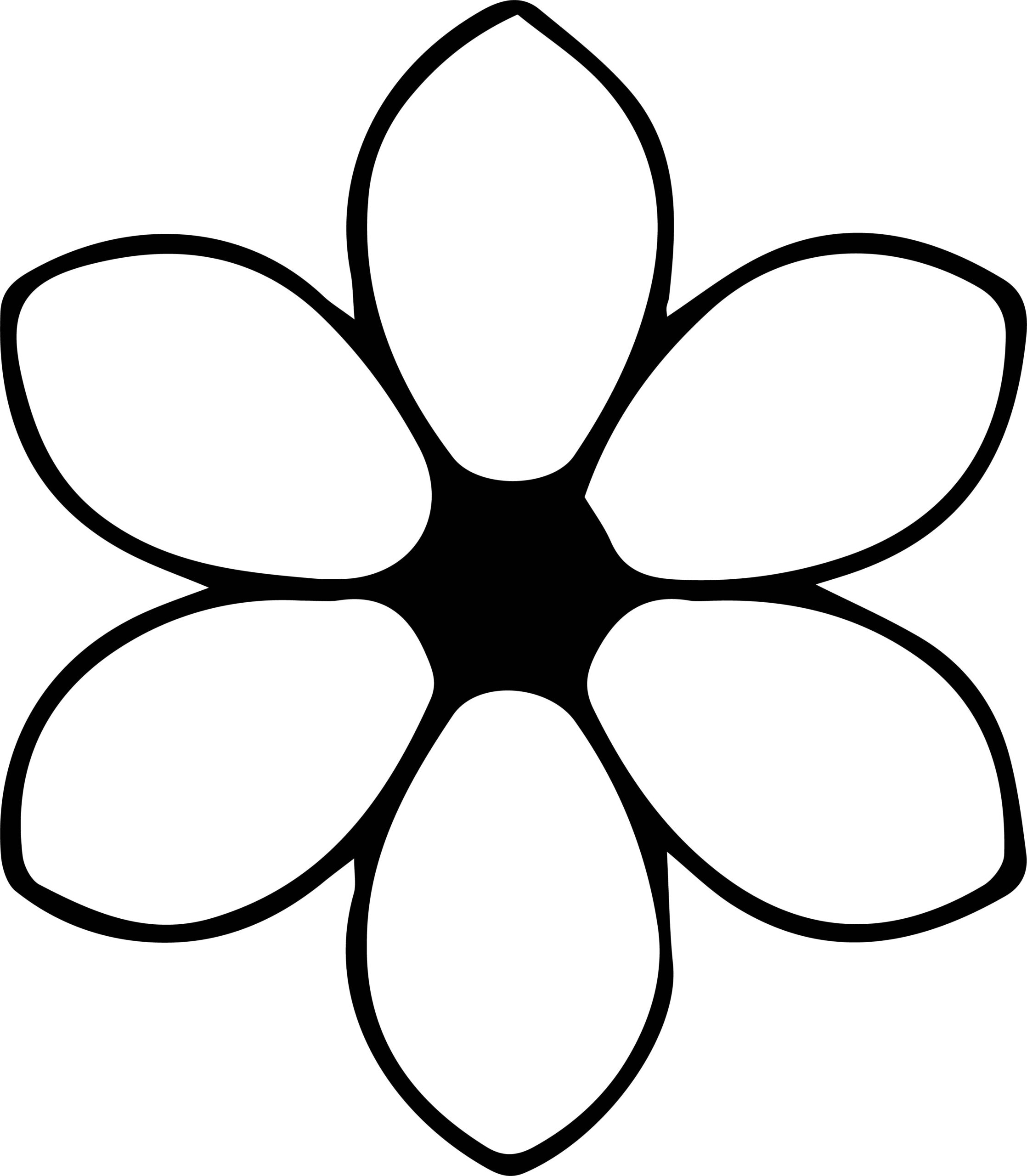 free flower coloring page