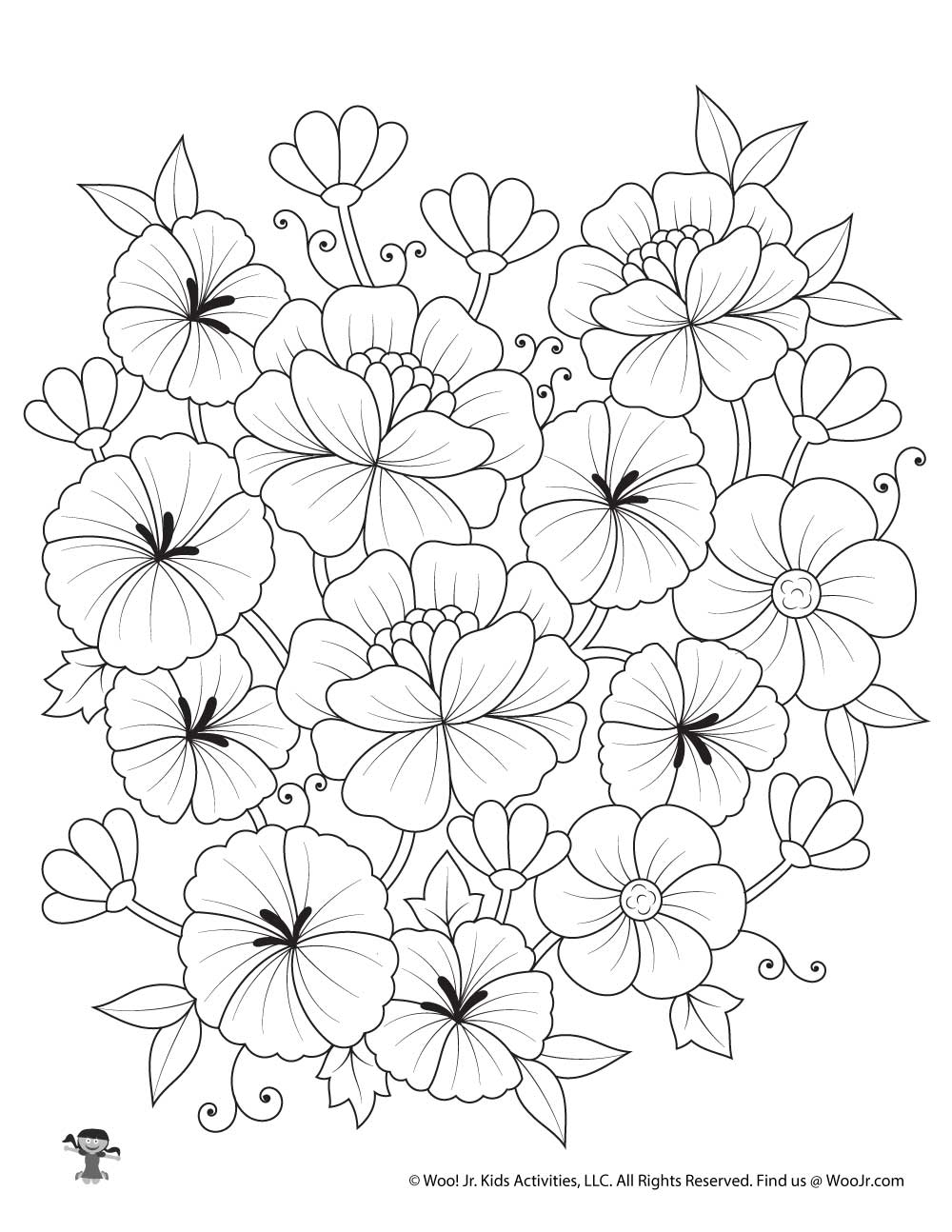 Flowers To Color Free Printable At Tanromanblog Blog