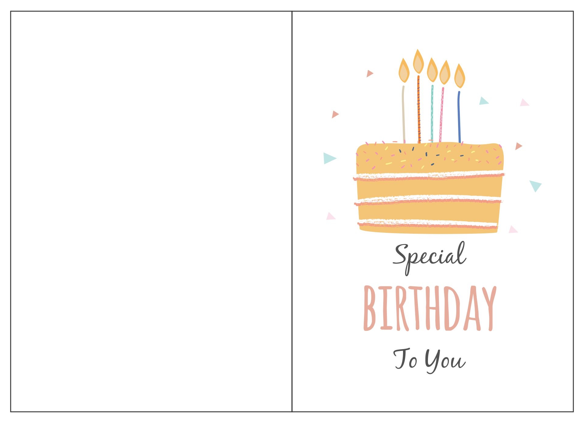 Foldable Birthday Card Printable Printable Word Searches