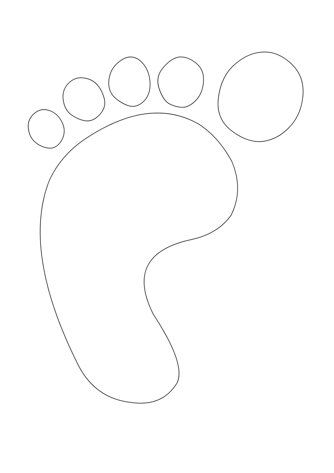 human footprint template printable free