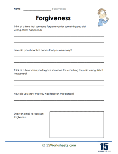 Forgiveness Worksheet Form Fill Out And Sign Printabl Vrogue co