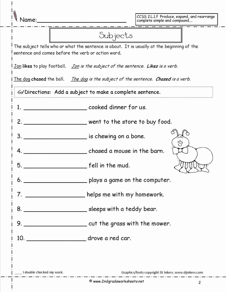 kinds of sentences worksheets