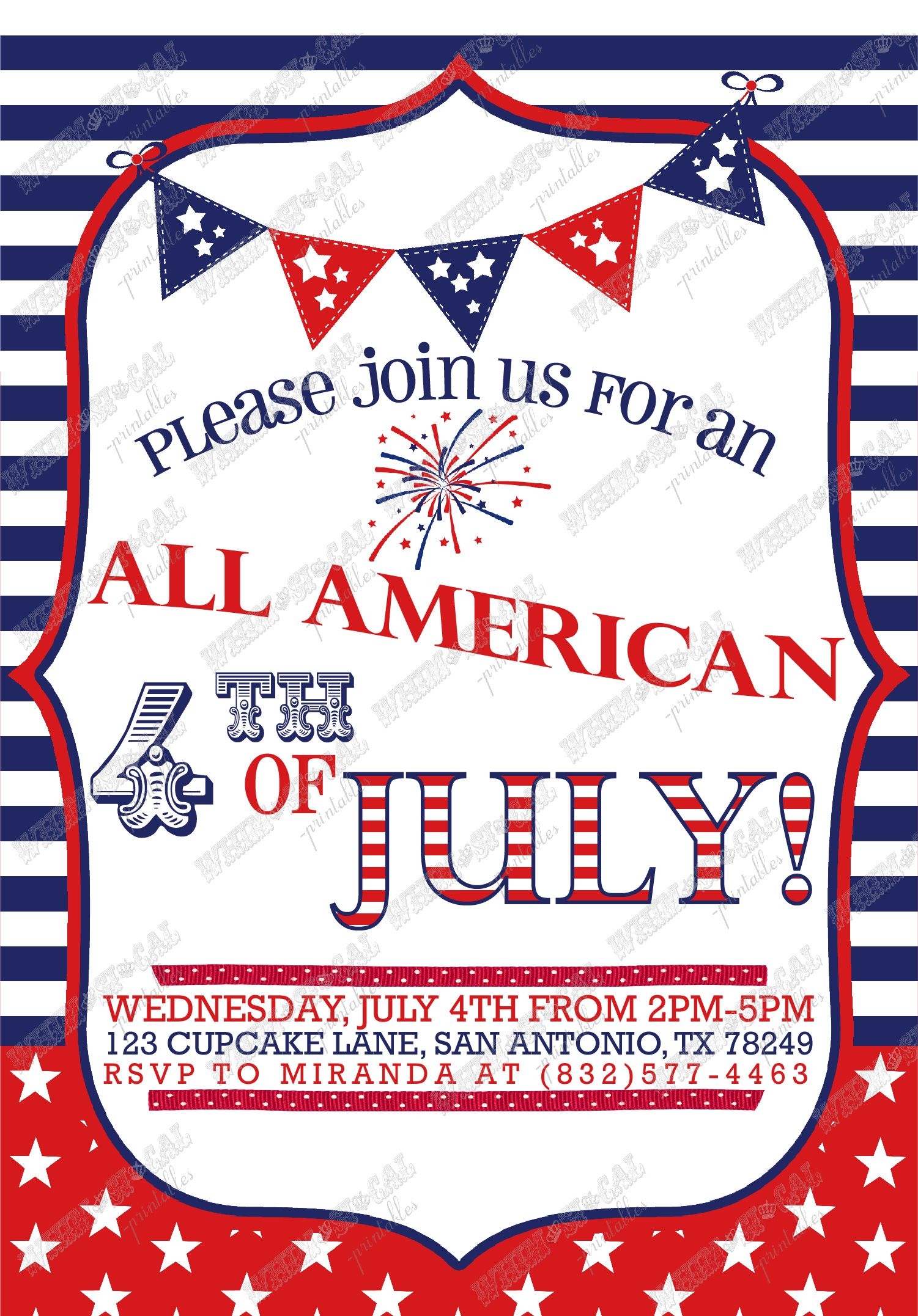 july 4th invitation templates