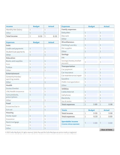 FREE 10 Expense Worksheet Samples In PDF