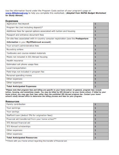 FREE 10 Expense Worksheet Samples In PDF