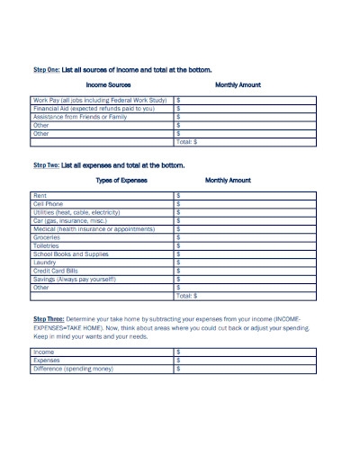 FREE 10 Expense Worksheet Samples In PDF