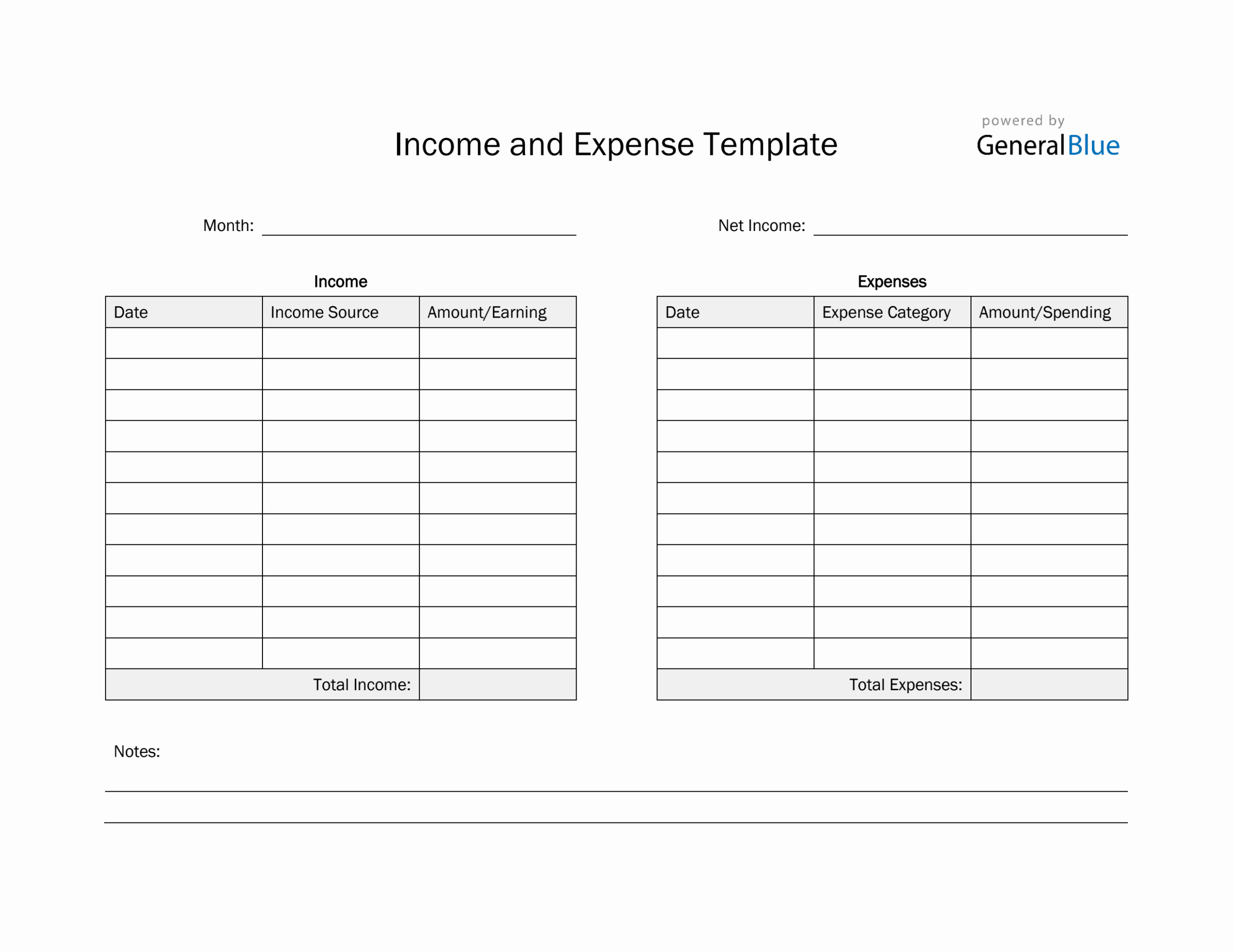 sample expense worksheet