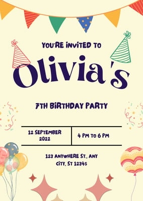 Free And Customizable Birthday Templates