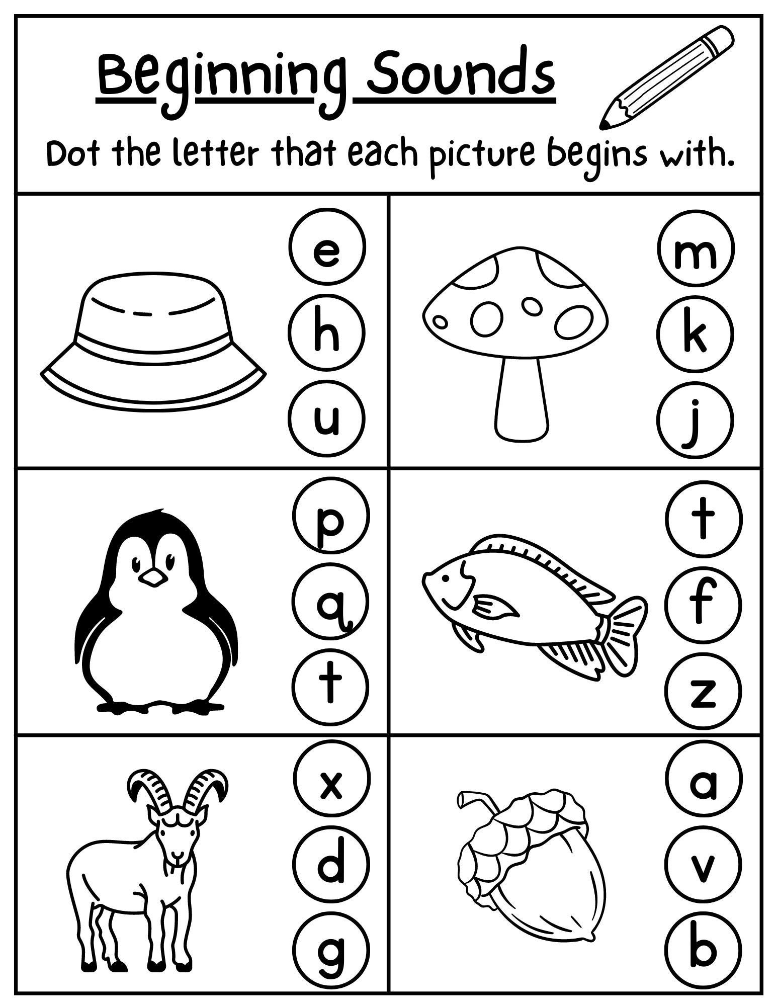 letters and sounds worksheets