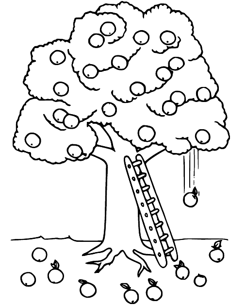 Free Apple Tree Coloring Page Free Printable Coloring Pages