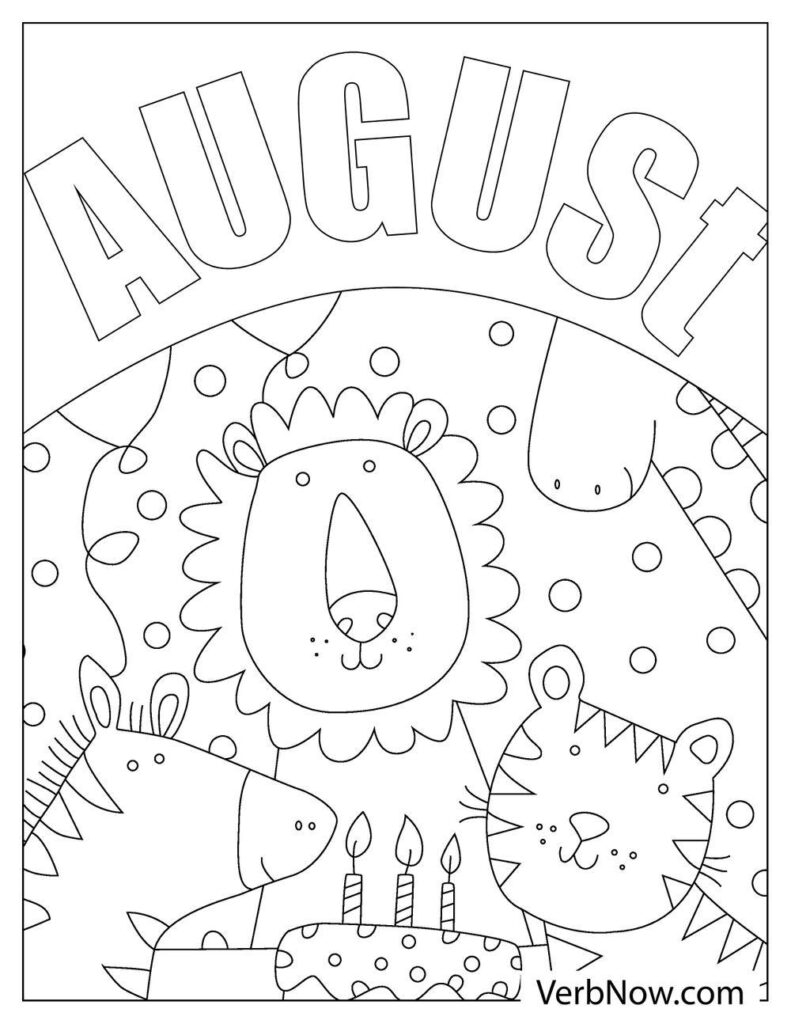 Free AUGUST Coloring Pages For Download Printable PDF