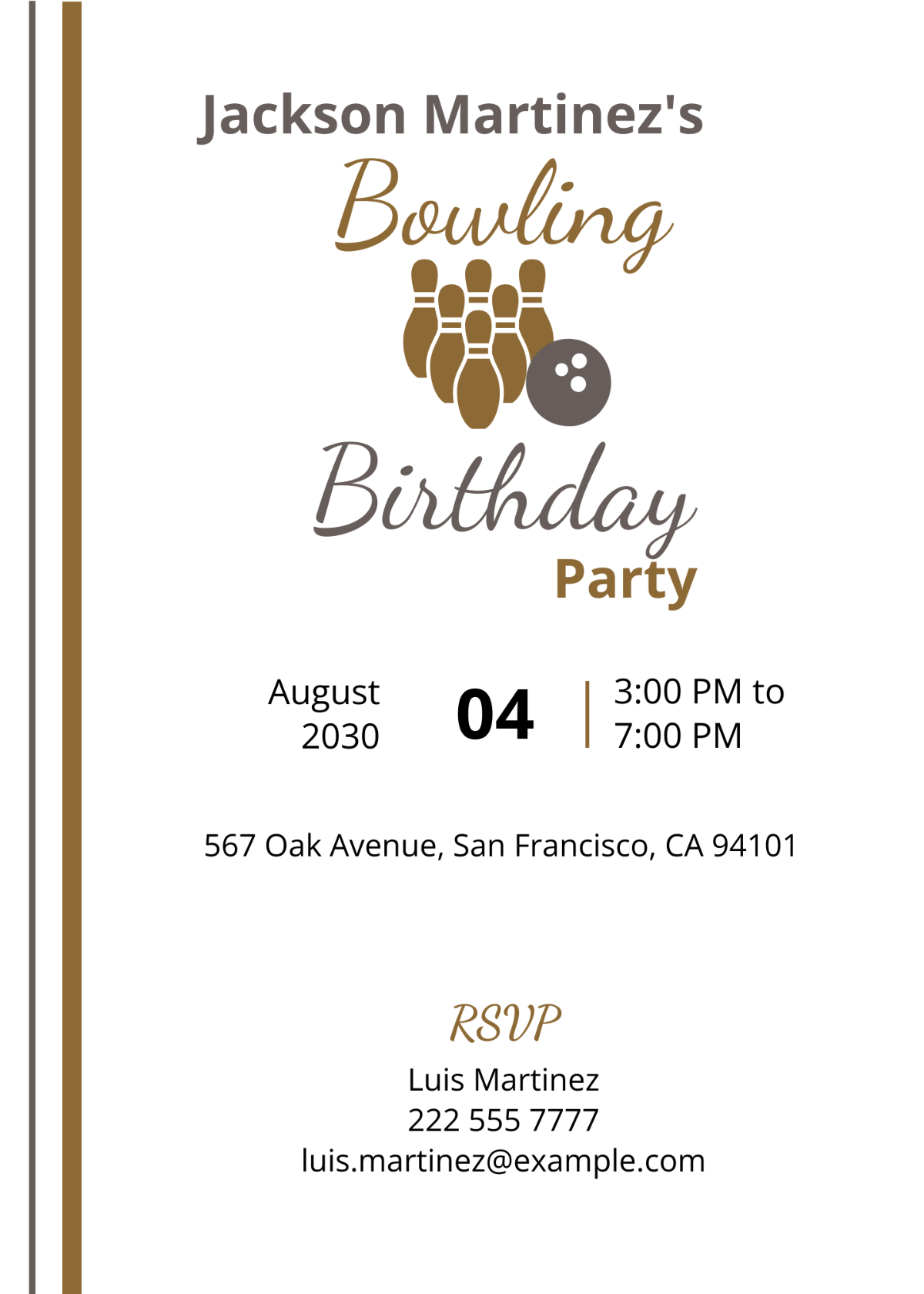 Free Bowling Tournament Invitation Template To Edit Online