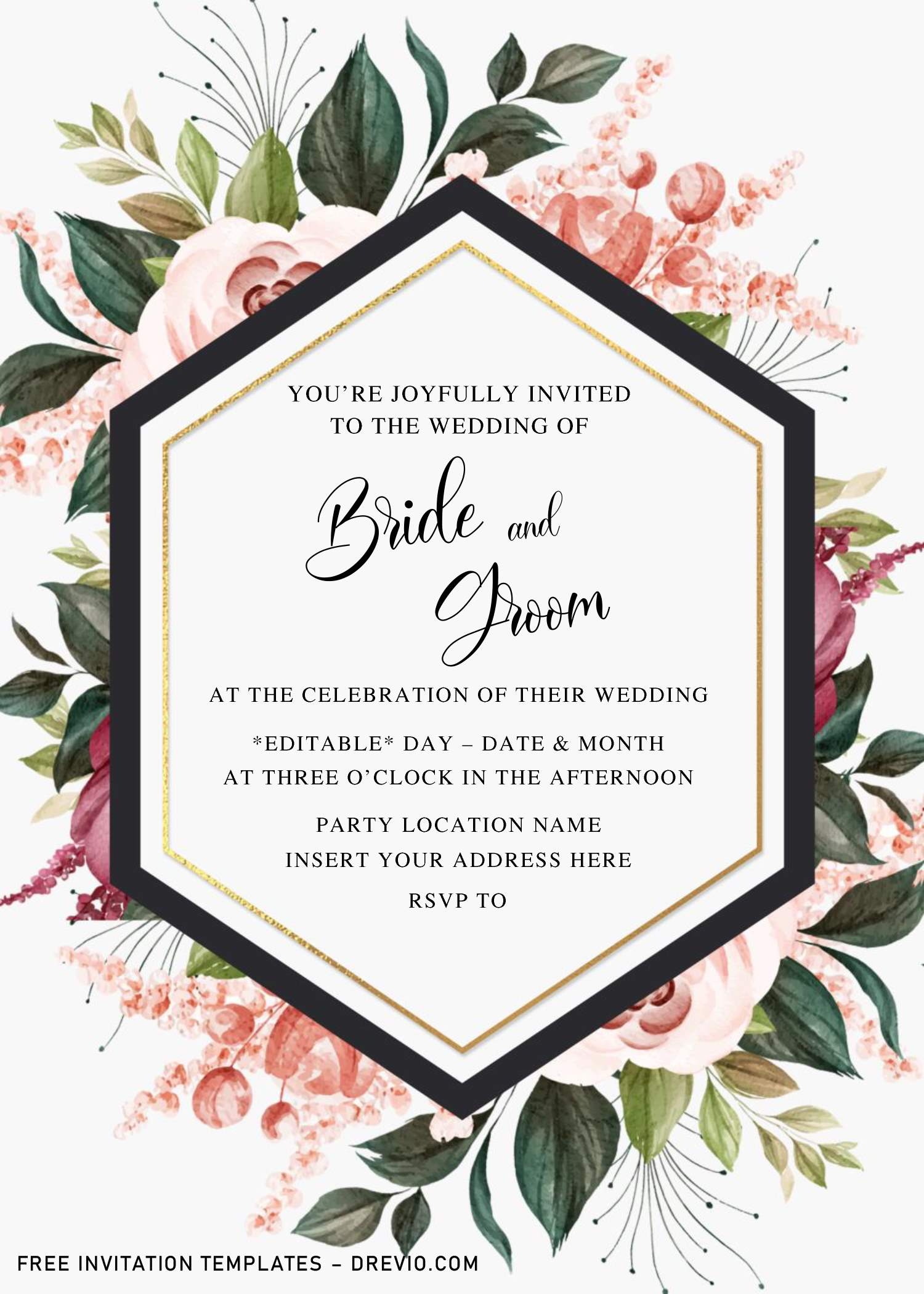 ms word wedding invitation templates free download