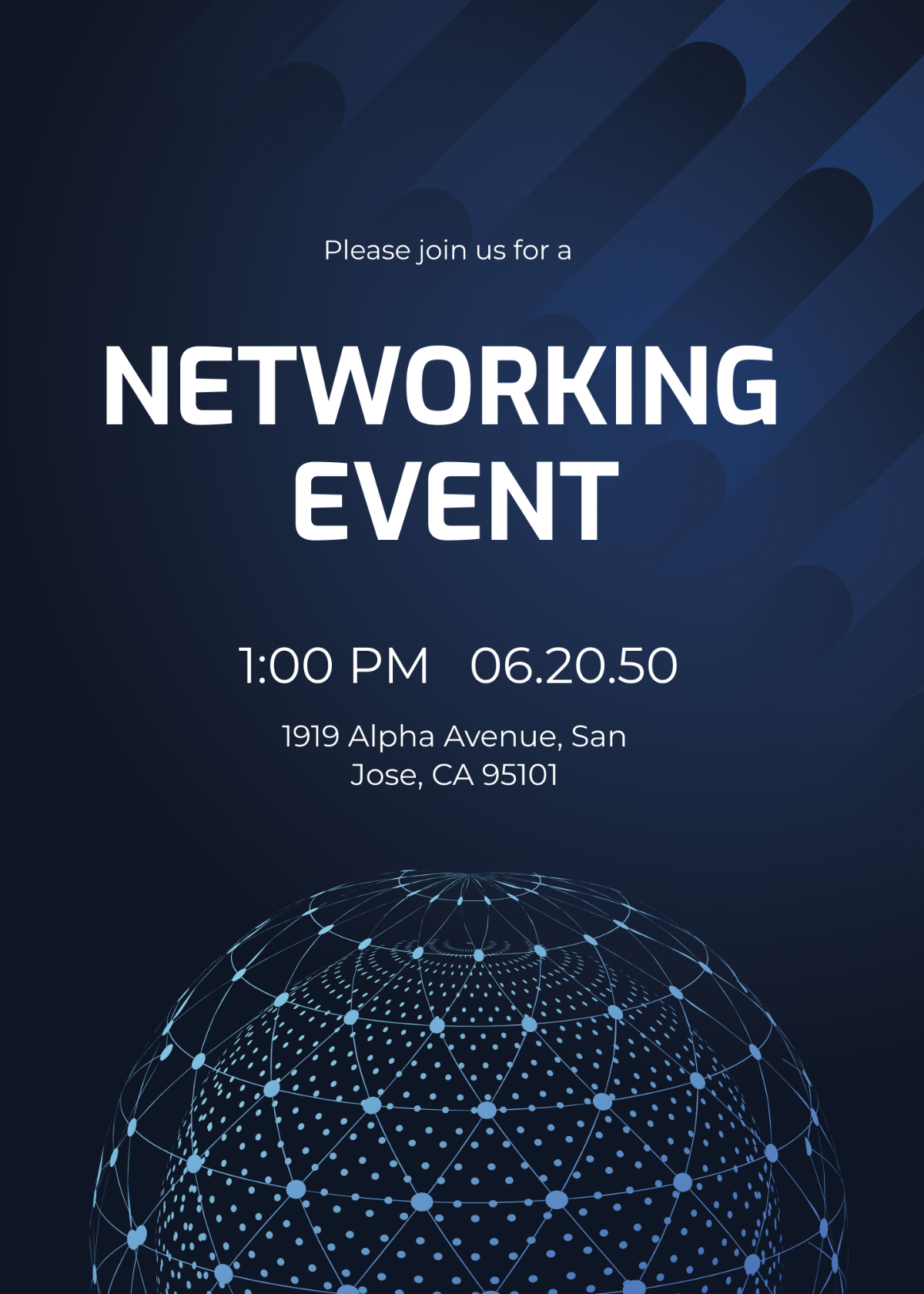 Free Business Networking Invitation Template To Edit Online