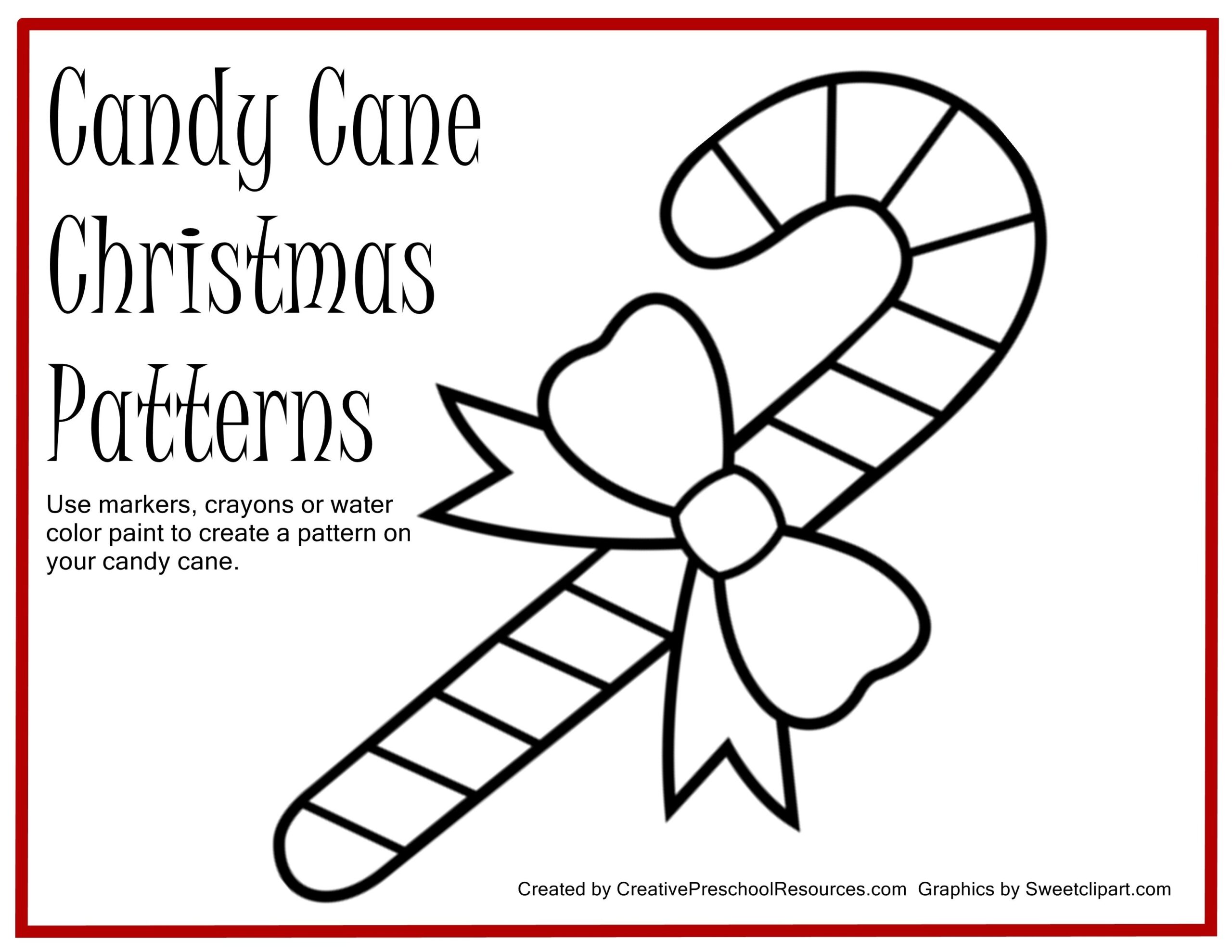 Free Candy Cane Template Printable Free Printable A To Z