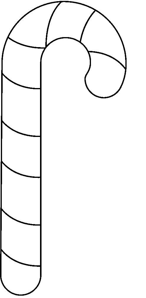 candy cane template free printable