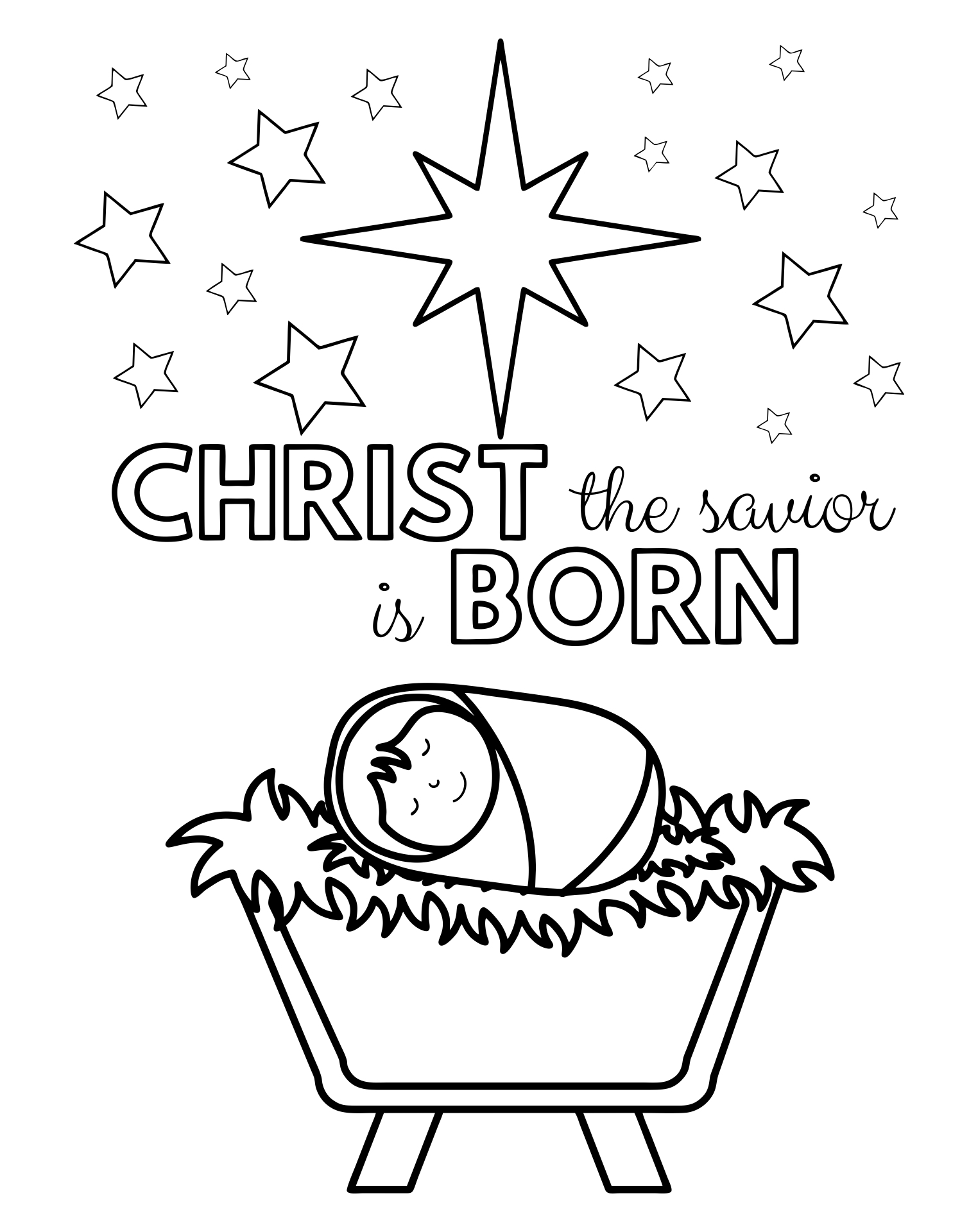 Christian Christmas Coloring Pages