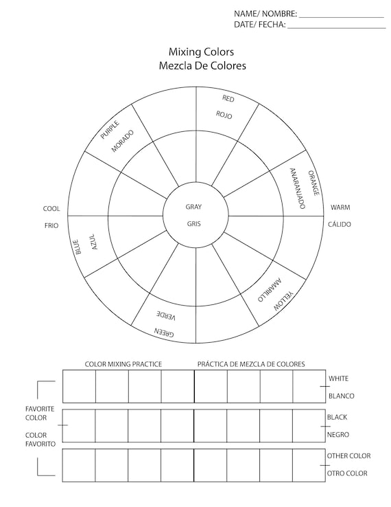 free printable color wheel worksheet