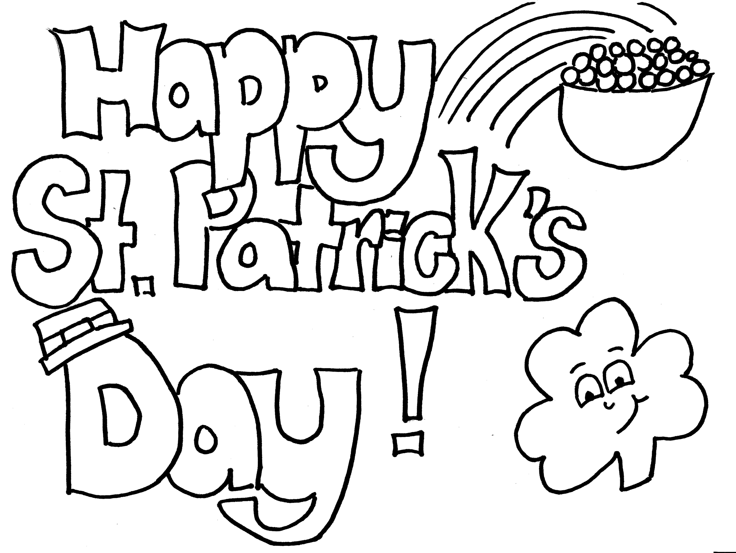 St Patrick Day Coloring Pages Free