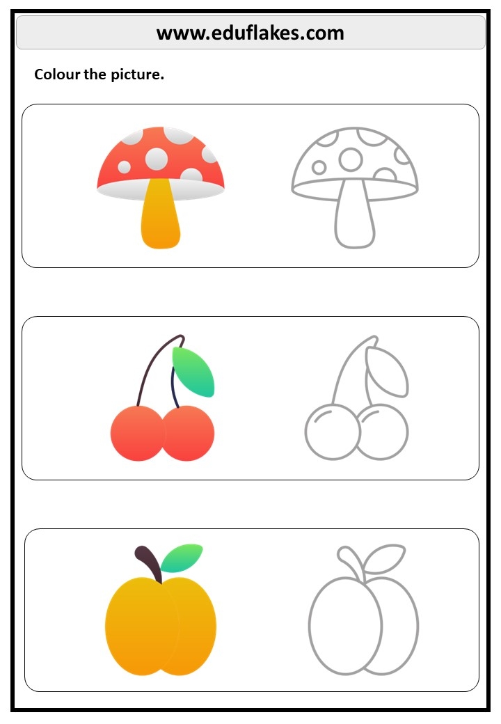 Free Coloring Worksheets For Kindergarten Pdf Eduflakes