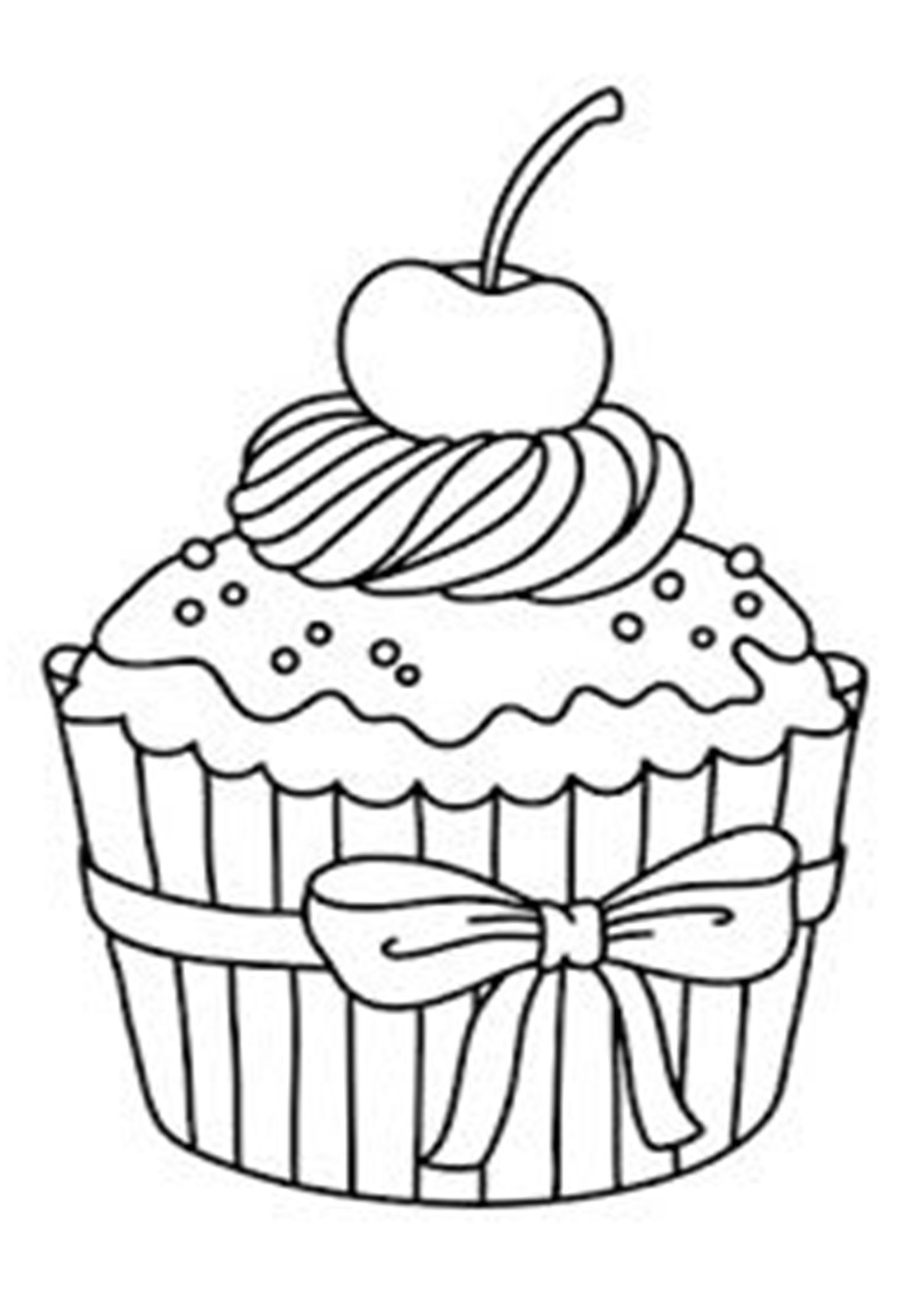 free printable cupcake coloring pages