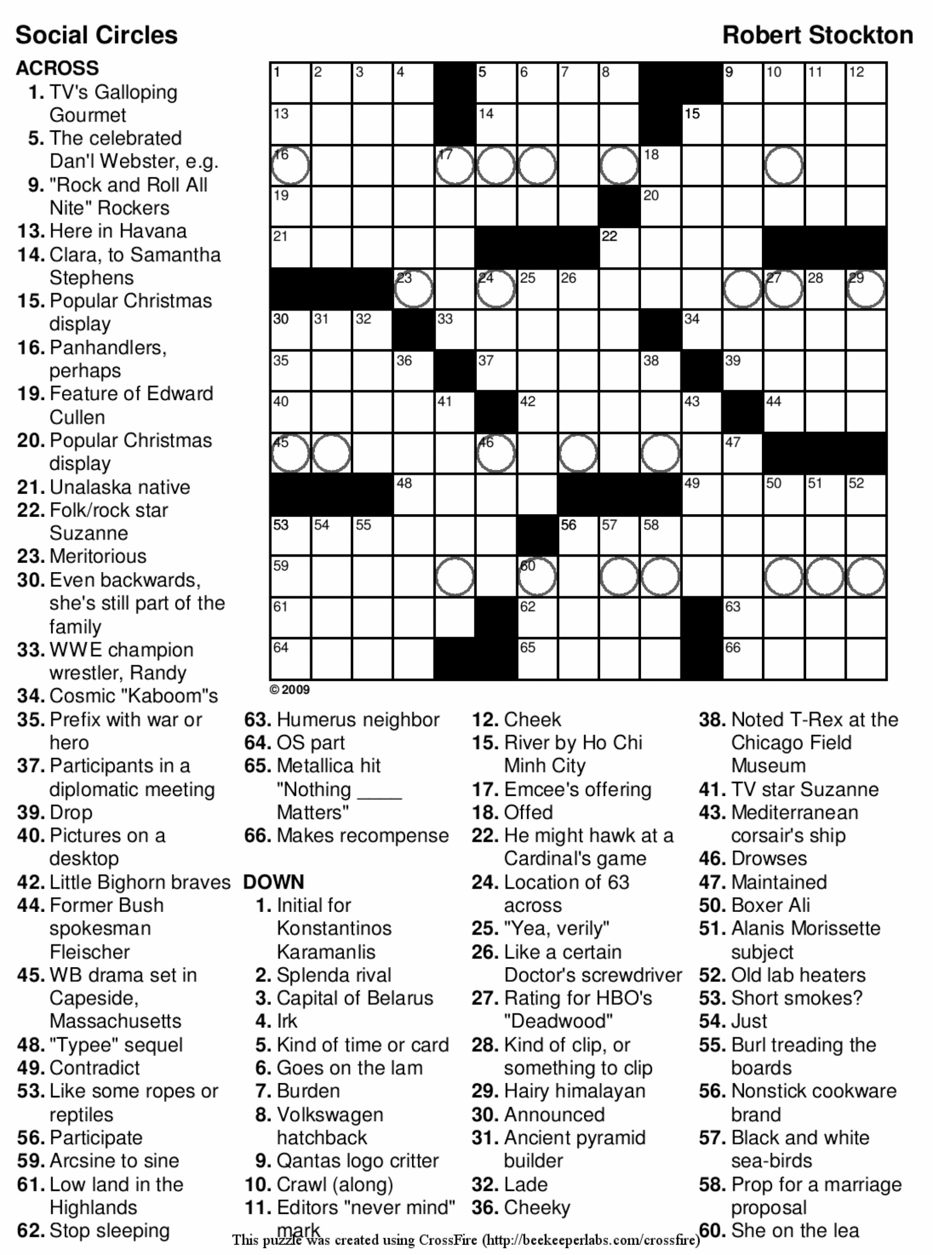 printable crossword puzzle