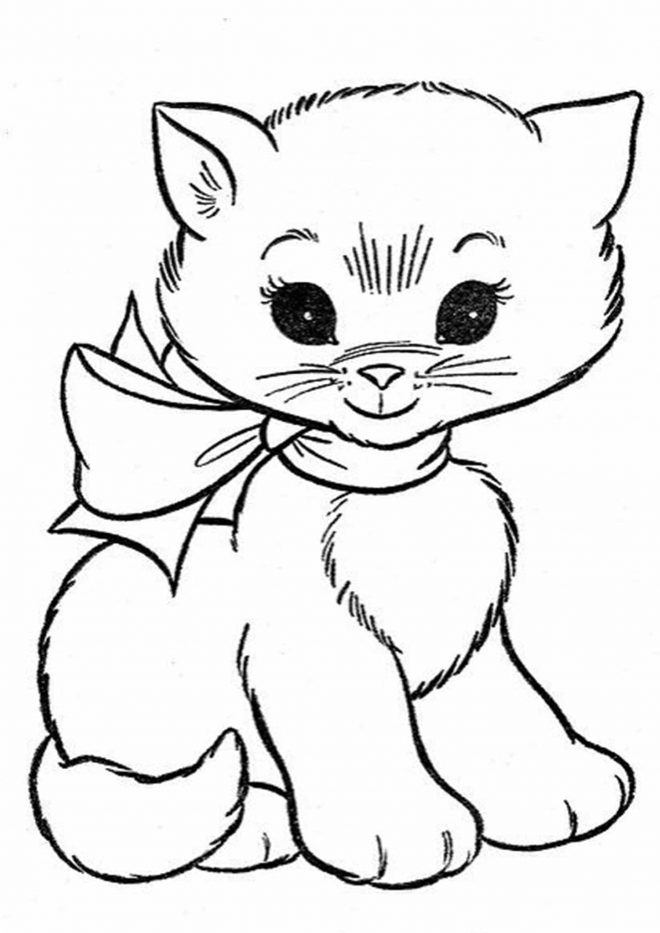 kitten coloring page free