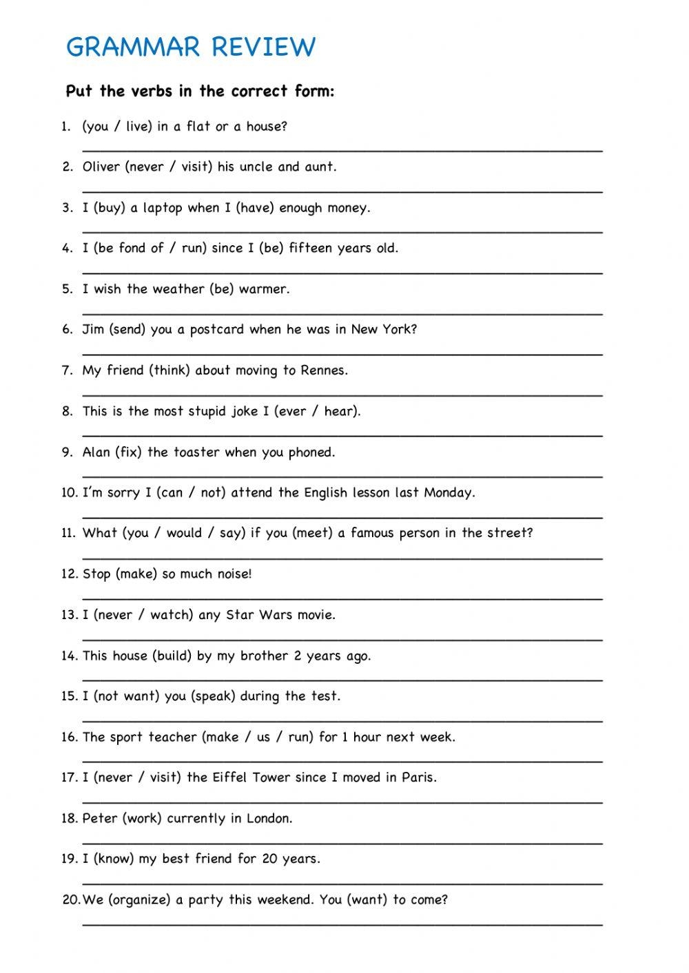Free English Worksheet High School Download Free English Worksheet 