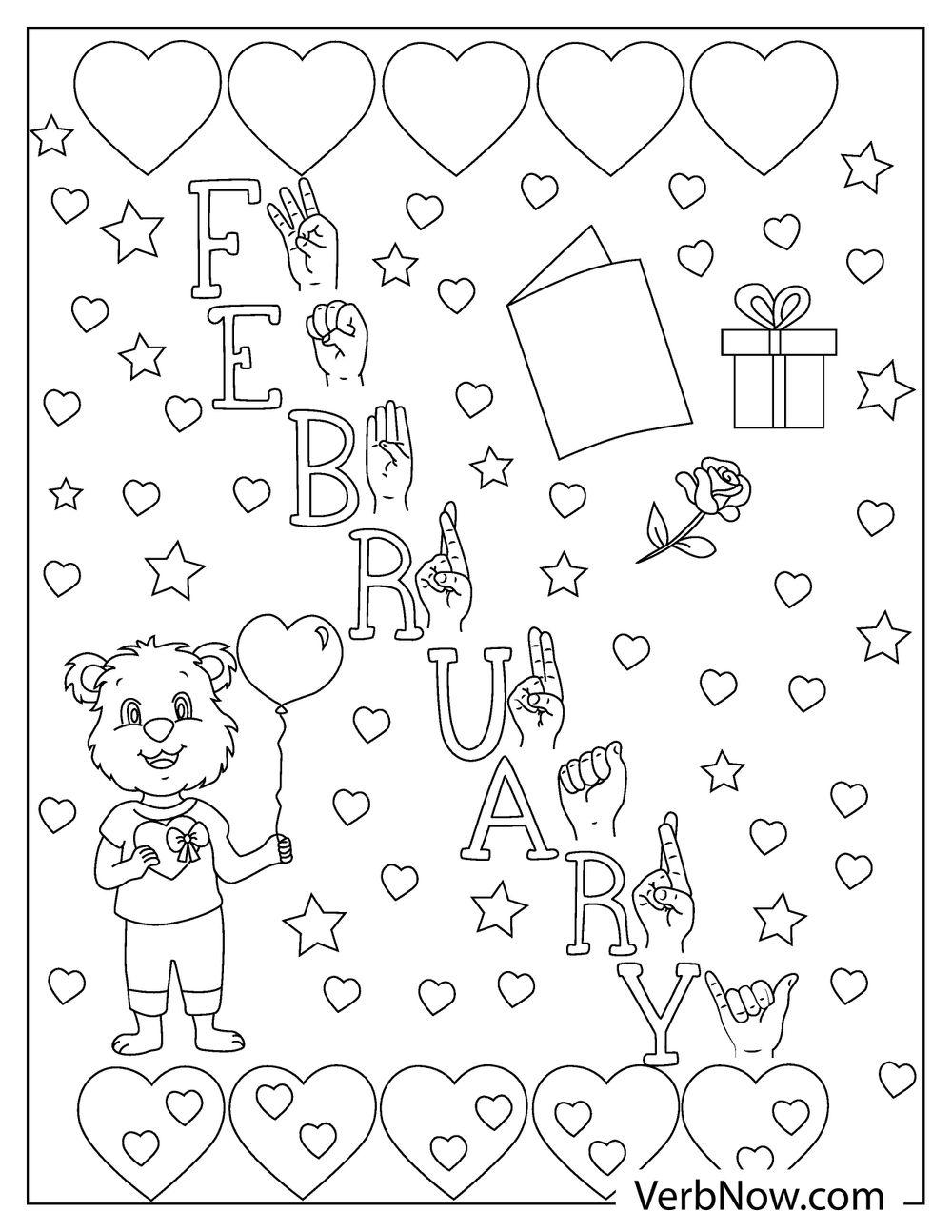free february coloring pages