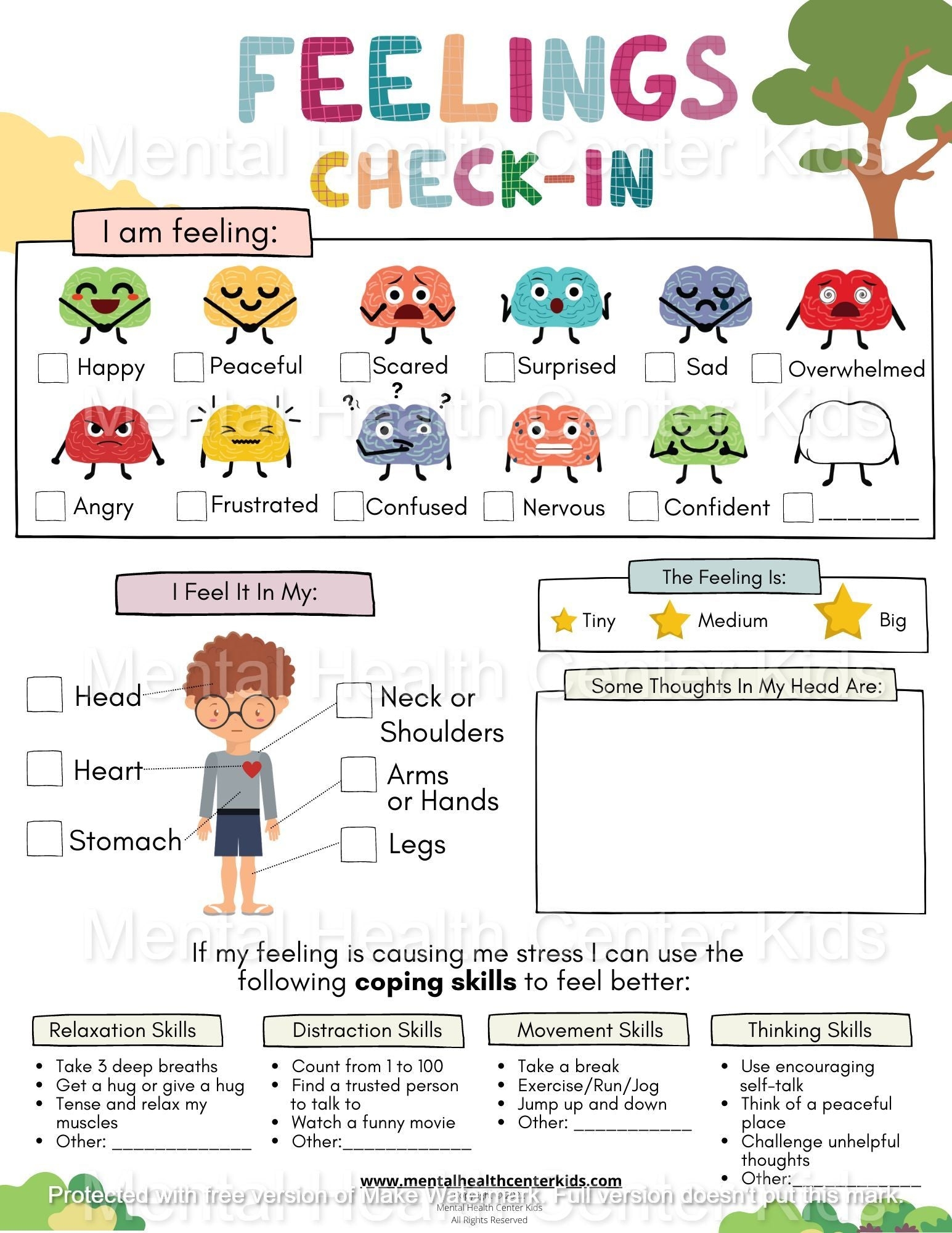identifying emotions worksheet for adults pdf