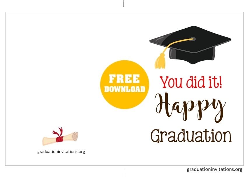 2018 printable graduation card